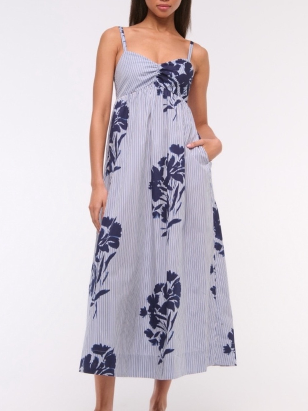 NWT Abercrombie Sweetheart Babydoll Maxi Dress Size XXS Petite